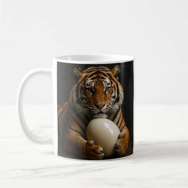Caneca De Café Tiger Holding Ovo (Esquerda)