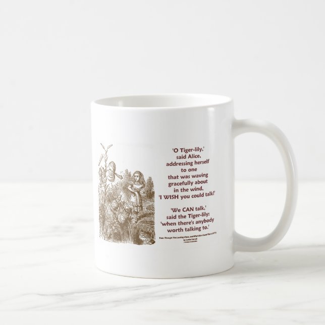 Caneca De Café Tiger-Lily Pode Falar Com A Wonderland. (Direita)