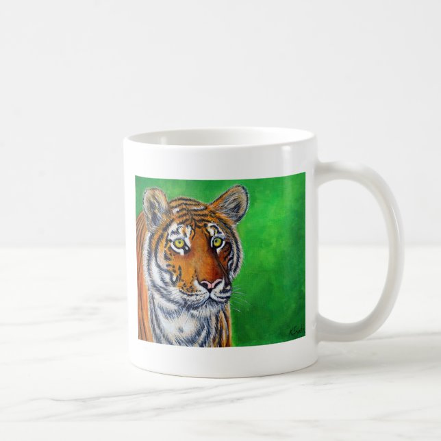 Caneca De Café Tiger Painting (Direita)