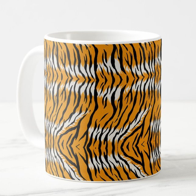 Caneca De Café Tiger Skin Animal Print Pattern Design (Criador carregado)