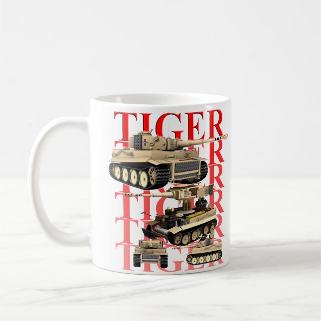 Caneca De Café Tiger Tank (Esquerda)