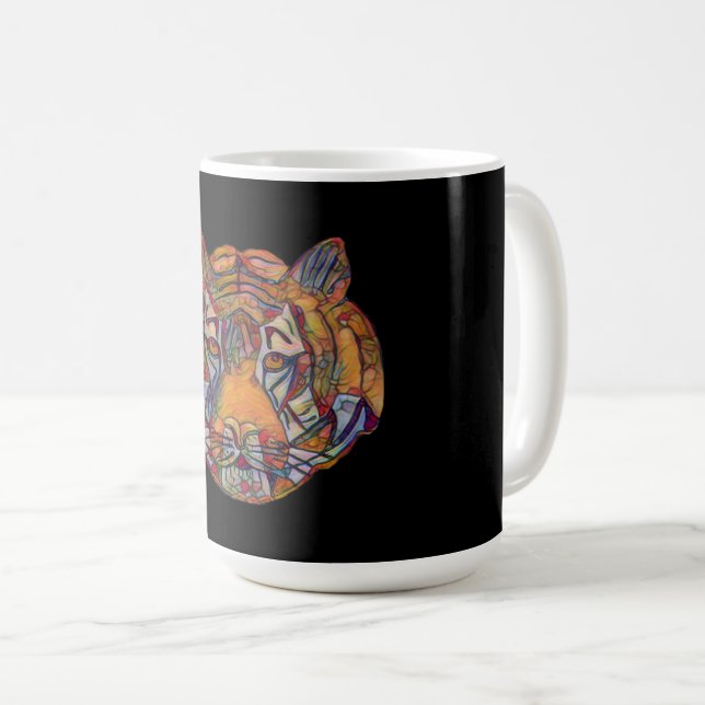 Caneca De Café Tigers Head Mousemat (Frente Esquerda)