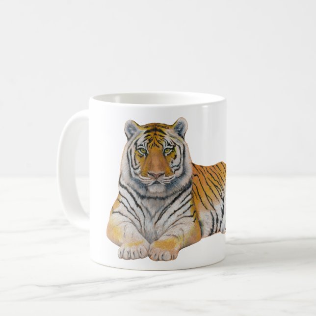 Caneca De Café Tigre (Frente Esquerda)