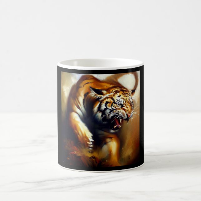Caneca De Café Tigre (13) Gato Selvagem (Centro)