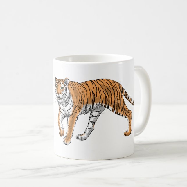 Caneca De Café Tigre 2 (Frente Esquerda)