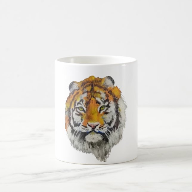 Caneca De Café Tigre Acuarela Artístico (Centro)