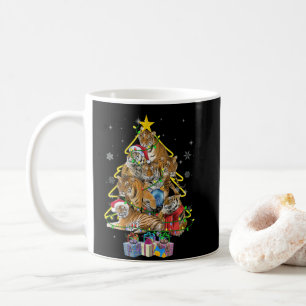 Caneca De Café Tigre Árvore de Natal Snow Engraçado Tiger Xmas pr