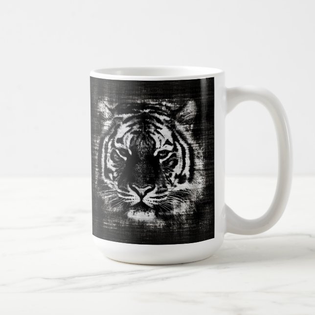 Caneca De Café Tigre branco e preto (Direita)
