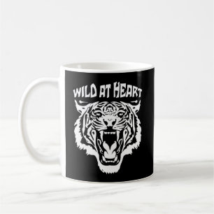 Caneca De Café Tigre Branco itinerante Selvagem No Coração