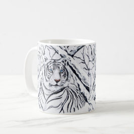 Caneca De Café Tigre Branco Misturando