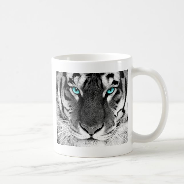 Caneca De Café Tigre branco preto (Direita)