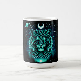 Caneca De Café Tigre Celestial – Fauna Galáctica Cosmic Striker
