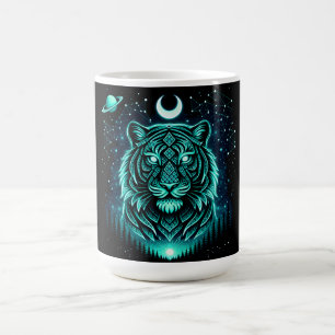 Caneca De Café Tigre Celestial – Fauna Galáctica Cosmic Striker