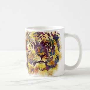 Caneca De Café Tigre de Aquarela