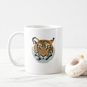 Caneca De Café Tigre De Cabeça De Tigre Selvagem