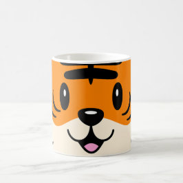 Caneca De Café Tigre de Cartoon Sorridente