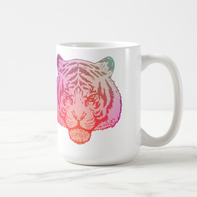 Caneca De Café Tigre de Neon (Direita)