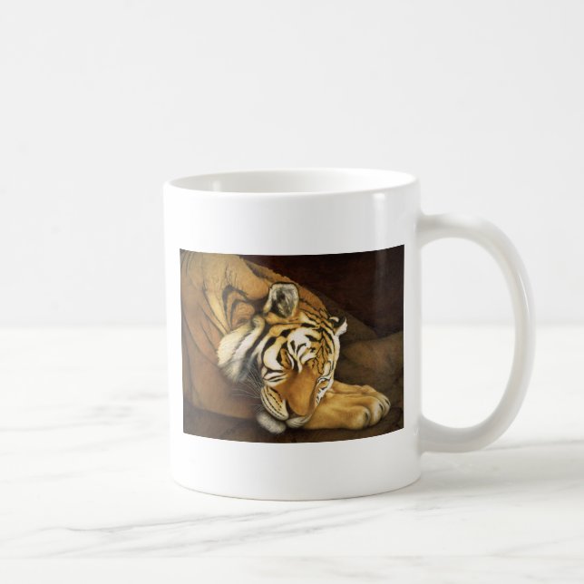 Caneca De Café tigre do sono (Direita)