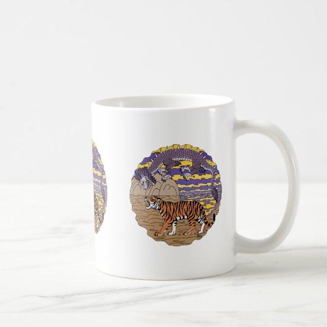 Caneca De Café Tigre e Dragão (Direita)