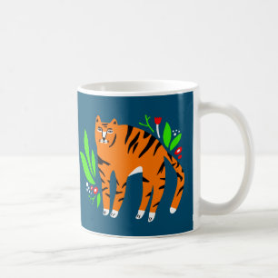 Caneca De Café Tigre em flores