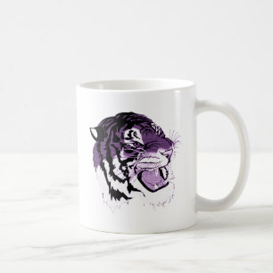 Caneca De Café Tigre enfrentado roxo