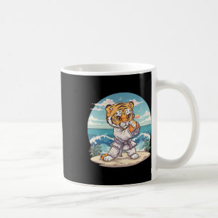 Caneca De Café Tigre Fofo de Caratê Kickboxing Taekwondo Jiu-jits