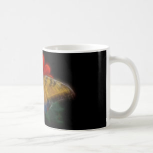 Caneca De Café Tigre Fractal de Borboleta