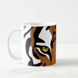 Caneca De Café Tigre, gato selvagem no preto