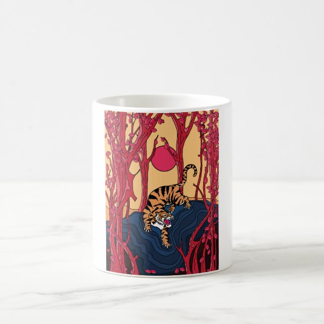 Caneca De Café Tigre Japonês (Centro)