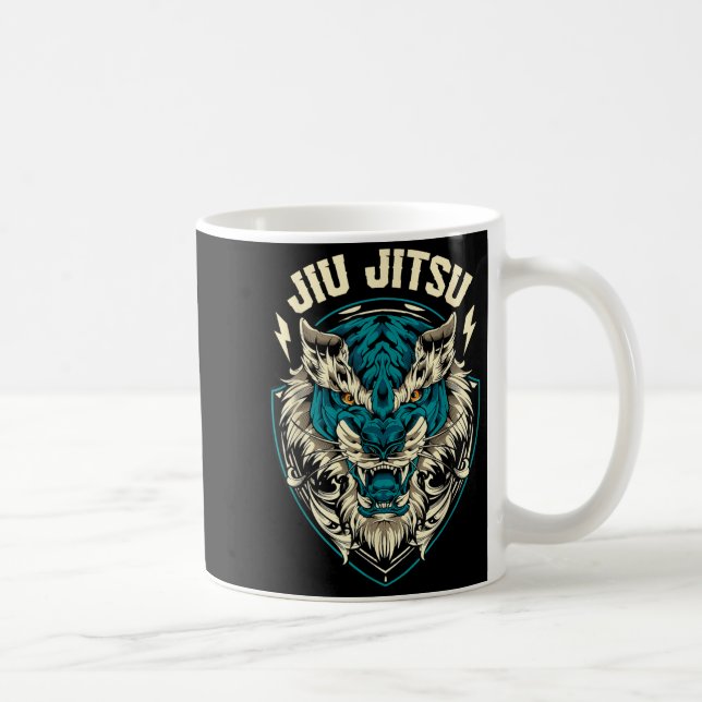 Caneca De Café Tigre Jiu Jitsu Brasileiro (Direita)
