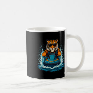 Caneca De Café Tigre Legal Com Óculos De Sol Vibrações De Verão J