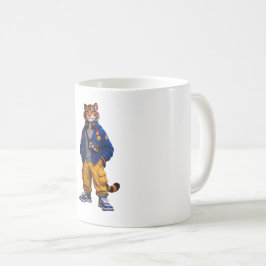 Caneca De Café Tigre Legal em Arte de Streetwear - Tigre de Estil