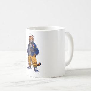 Caneca De Café Tigre Legal em Arte de Streetwear - Tigre de Estil