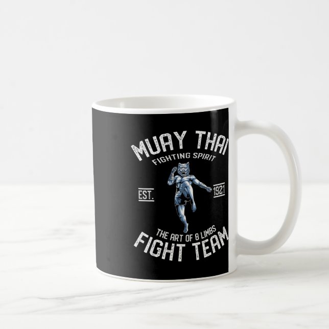 Caneca De Café Tigre Muay Thai - Presente de Boxe Tailandês e Kic (Direita)