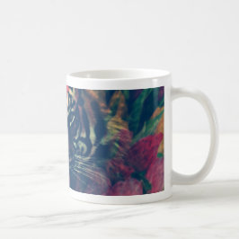 Caneca De Café Tigre no Campo Floral
