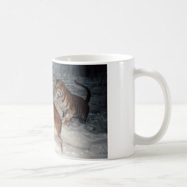 Caneca De Café Tigre persegue cafeteira (Direita)
