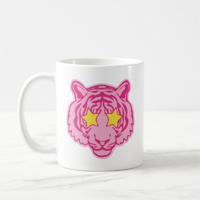 Caneca De Café Tigre rosa (Esquerda)