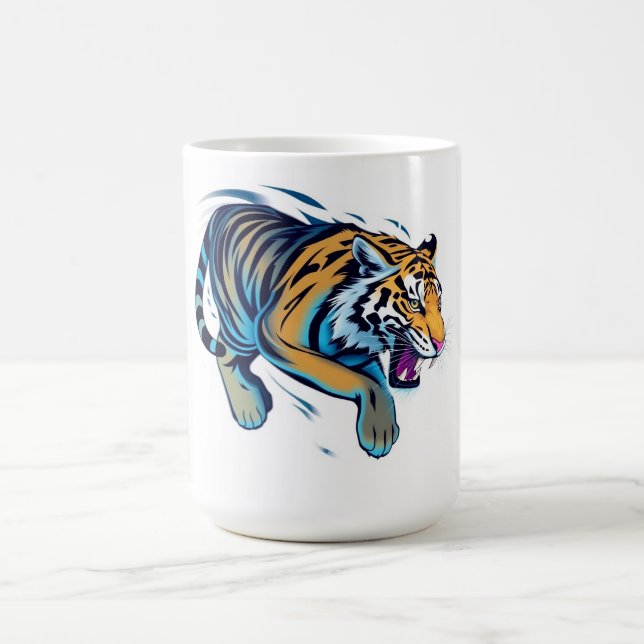 Caneca De Café Tigre Saltador (Centro)