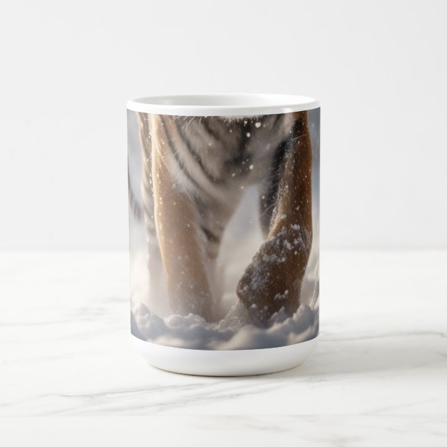Caneca De Café Tigre siberiano majestoso proeza a névoa (Centro)
