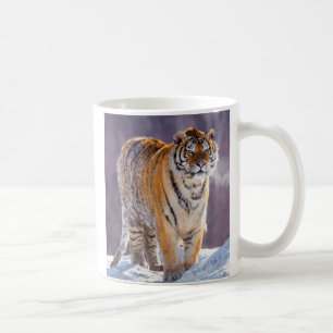 Caneca De Café Tigre siberiano na neve, China