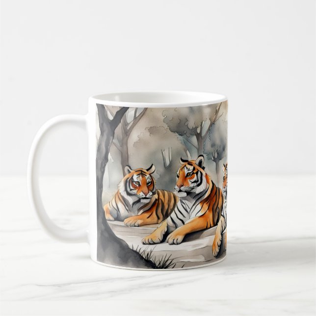 Caneca De Café Tigres na Coluna de Água do Resto (Esquerda)