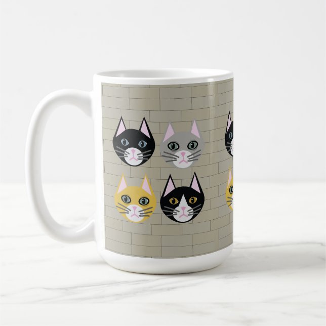 Caneca De Café Tijolo de gatos (Esquerda)