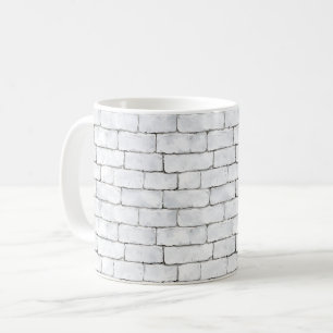 Caneca De Café Tijolos Brancos