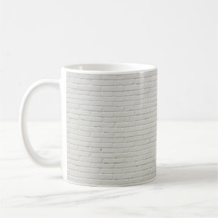 Caneca De Café Tijolos de parede de tijolos brancos