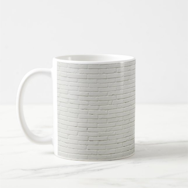 Caneca De Café Tijolos de parede de tijolos brancos (Esquerda)