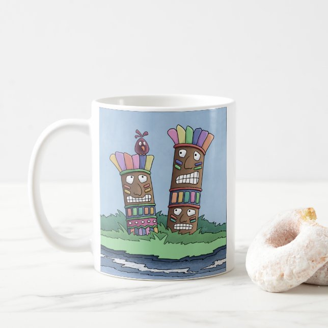 Caneca De Café Tiki Bird Rosebud Coffee Mug (Com Donut)