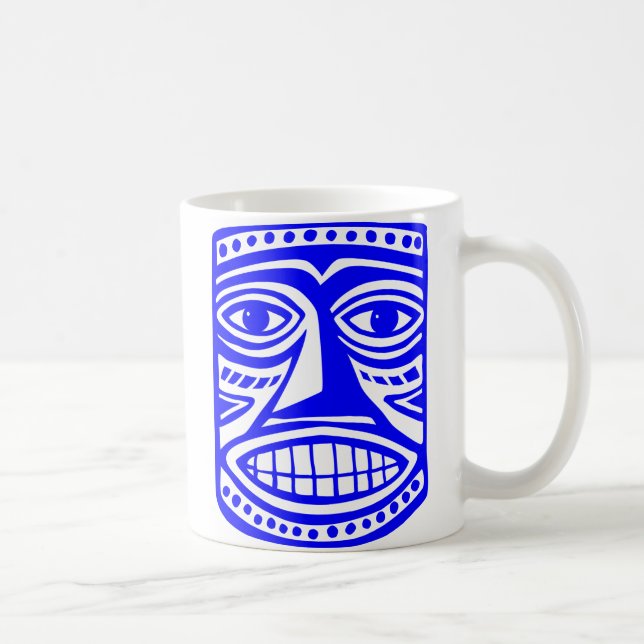 Caneca De Café Tiki Toby - Azul (Direita)