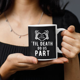 Caneca De Café Til Death Do Us Part Wedding Custom Initials Date
