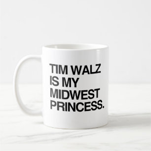 Caneca De Café Tim Walz é minha princesa do meio-oeste