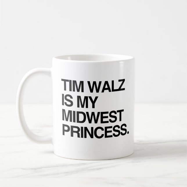 Caneca De Café Tim Walz é minha princesa do meio-oeste (Esquerda)